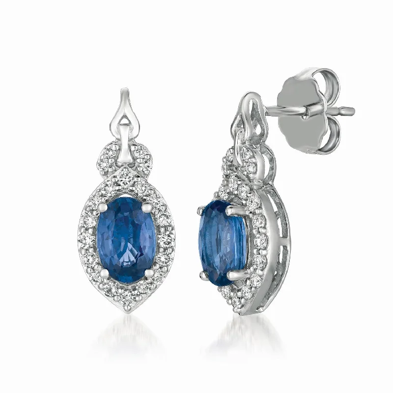 Ladies sleek onyx earrings -Le Vian Blueberry Sapphire™ Earrings TQXM 45