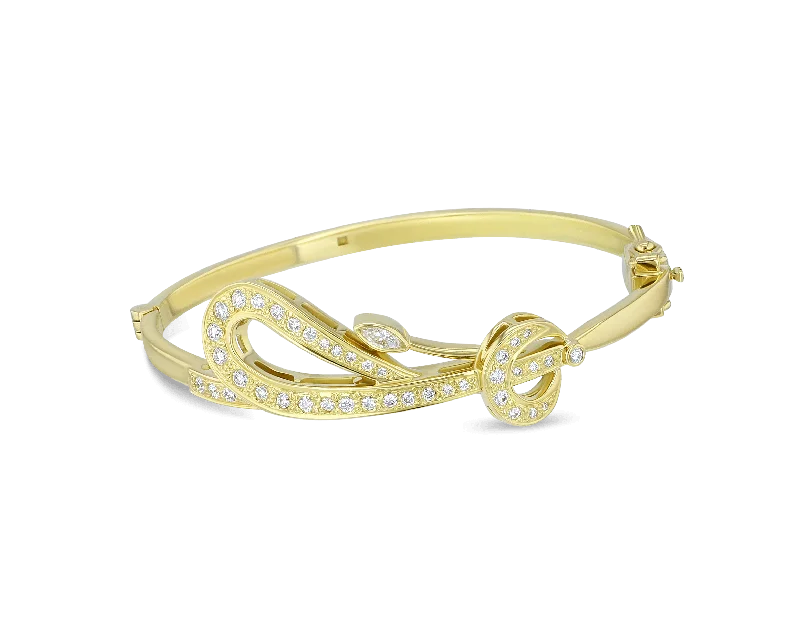 ladies yellow gold bracelets daily -New Beginnings Bangle