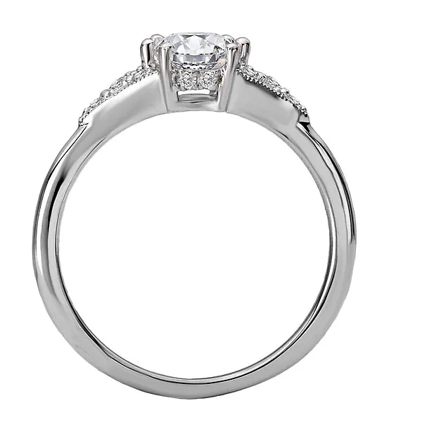 Ladies phoenix soar wedding rings -Semi-Mount Diamond Engagement Ring