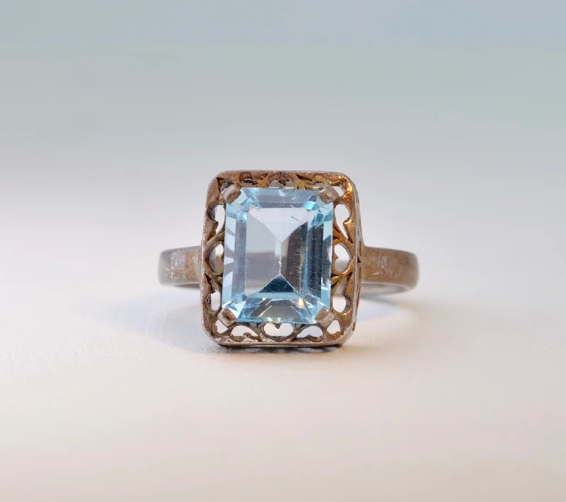 Ladies Mother’s joy rings -Blue Topaz Ring in Sterling Silver