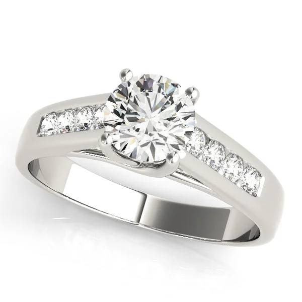 Ladies lifelong bond wedding rings -Trellis Diamond Engagement Ring