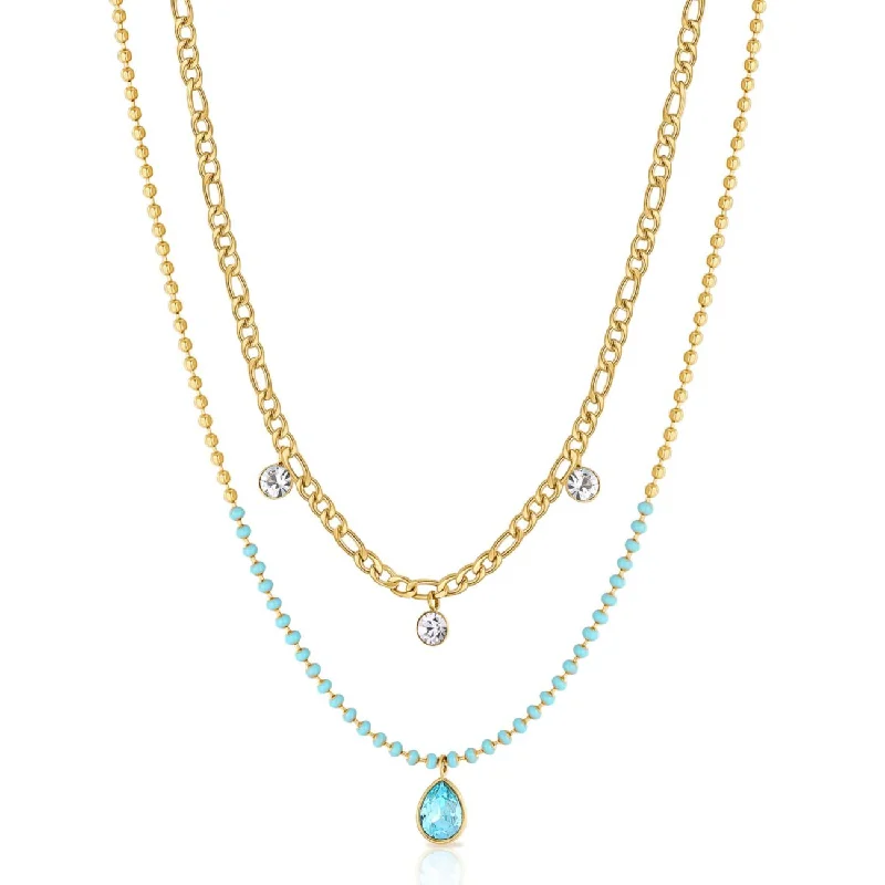 Ladies Necklaces with Aqua Turquoise-SYMPHONIA - NECKLACE