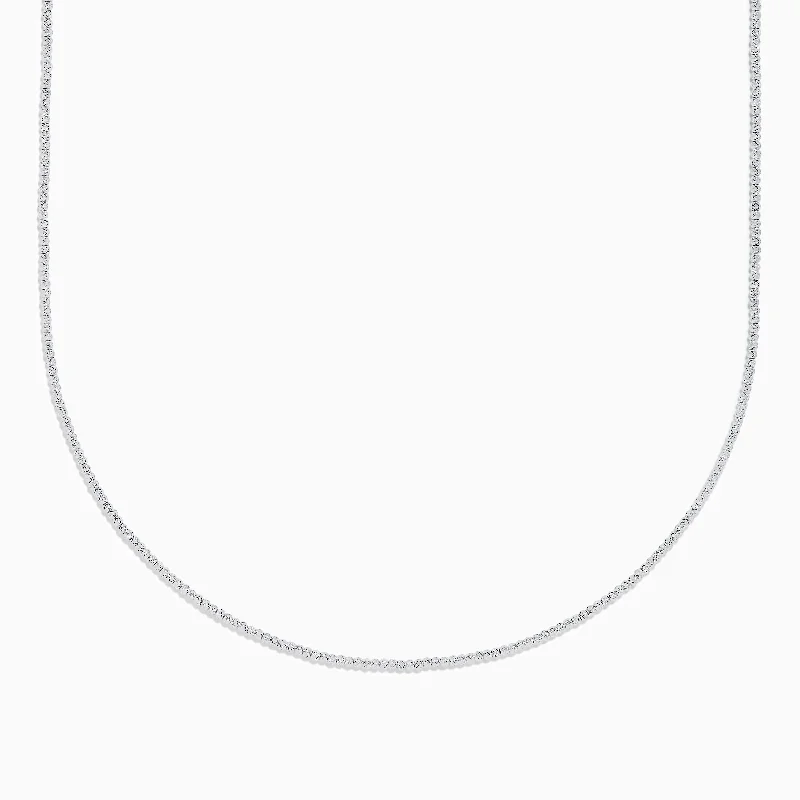 Ladies Necklaces with Beaded Shine-14K White Gold Bead Necklace