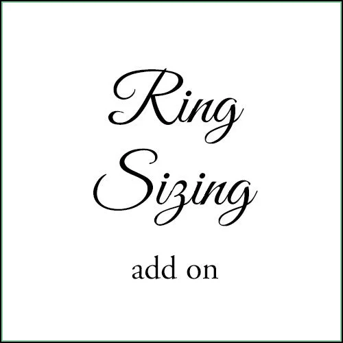 Ladies earthy green rings -14k White Gold Ring Re-Size Service