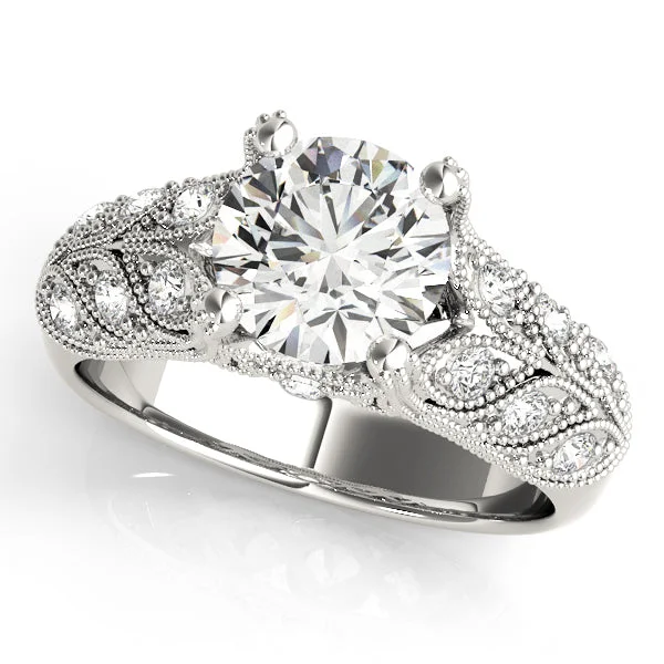 Ladies affordable chic wedding rings -Vintage Diamond Engagement Ring