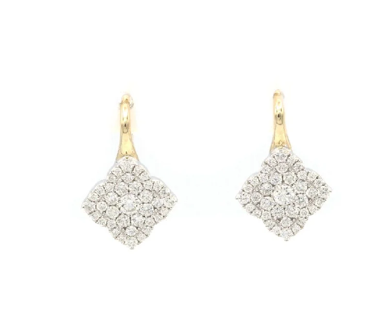 Ladies rhinestone pop earrings -New Frederic Sage 1.02ctw Diamond Fleur D’Amour Earrings in 14K