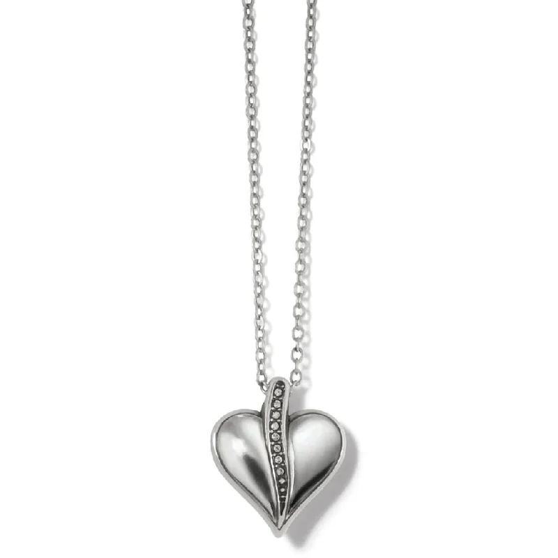 Ladies Necklaces Ethnic Spark-Brighton : Precious Heart Petite Necklace in Silver