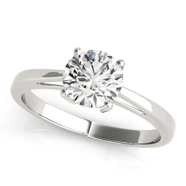 Ladies ceremonial glow wedding rings -Solitaire Diamond Engagement Ring