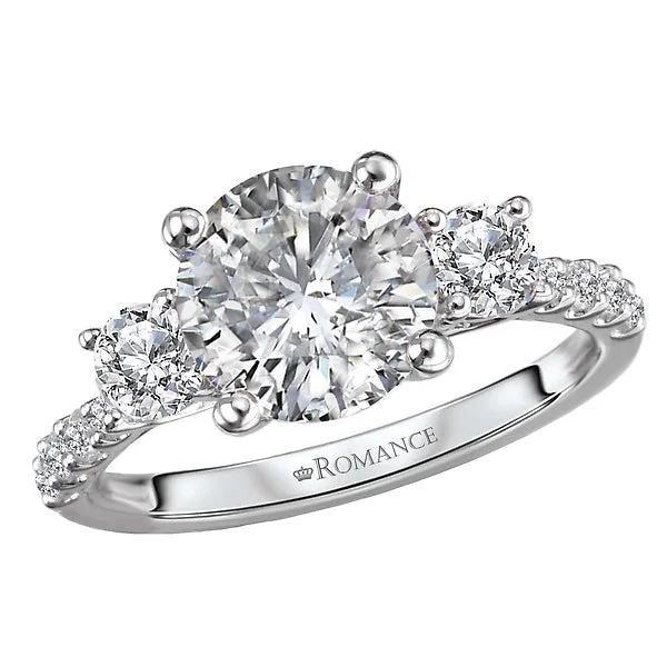 Ladies coastal tide wedding rings -Diamond Semi-Mount Engagement Ring