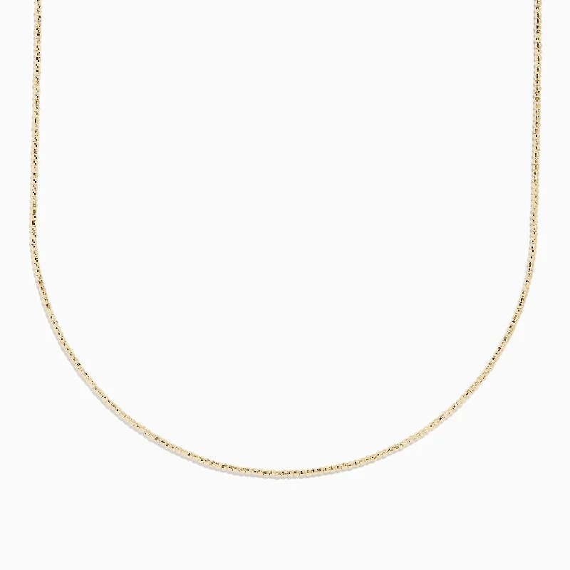 Ladies Necklaces for Casual Glow-14K Yellow Gold Bead Necklace