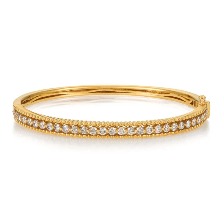 ladies chunky bracelets statement style -Le Vian 14K Honey Gold Bangle