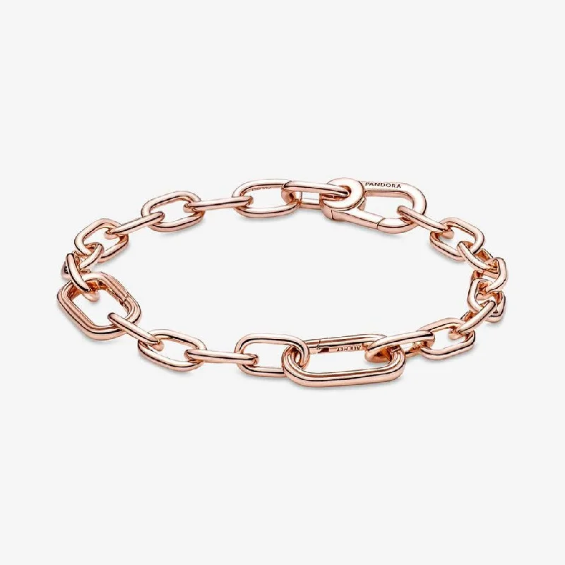 engraved bracelets for women personalized -PANDORA : Pandora ME Link Chain Bracelet with 2 Connectors in Rose Gold