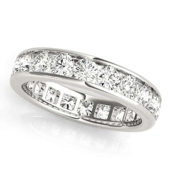 Ladies etched vow wedding rings -Diamond Wedding Ring