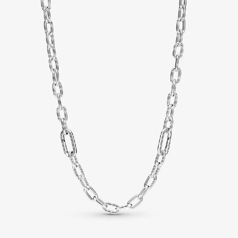 Ladies Necklaces Pearl Spark-PANDORA : Pandora ME Link Chain Necklace with 2 Connectors in Sterling Silver - 19.7"