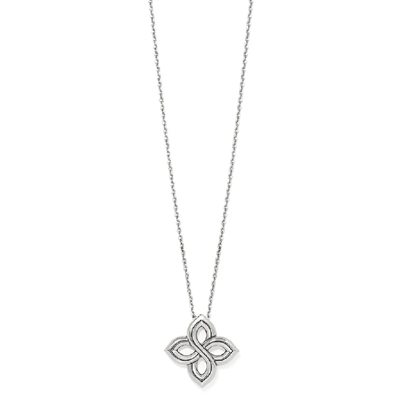 Ladies Necklaces Matte Glow-Brighton - Interlok Floral Knot Necklace