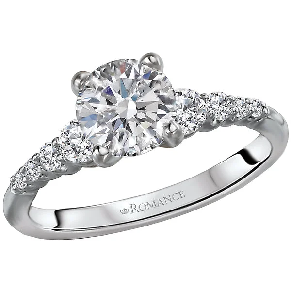 Ladies sisterly spark wedding rings -Classic Diamond Semi-Mount Engagement Ring