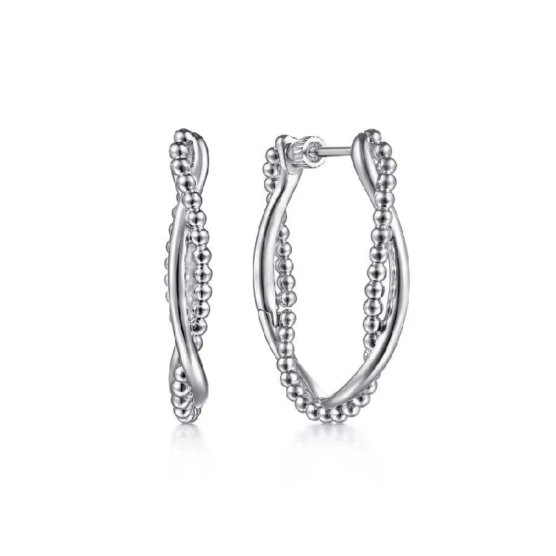 Ladies eternal infinity earrings -Gabriel & Co. - EG14167SVJJJ - 925 Sterling Silver 30MM Hoop Earrings