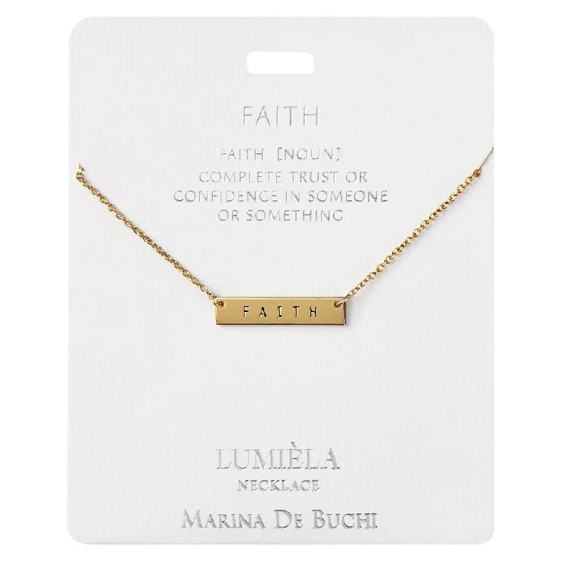 Ladies Necklaces for Activist Shine-Lumiela Necklace: "faith, complete trust or confidence in someone or something " - Faith