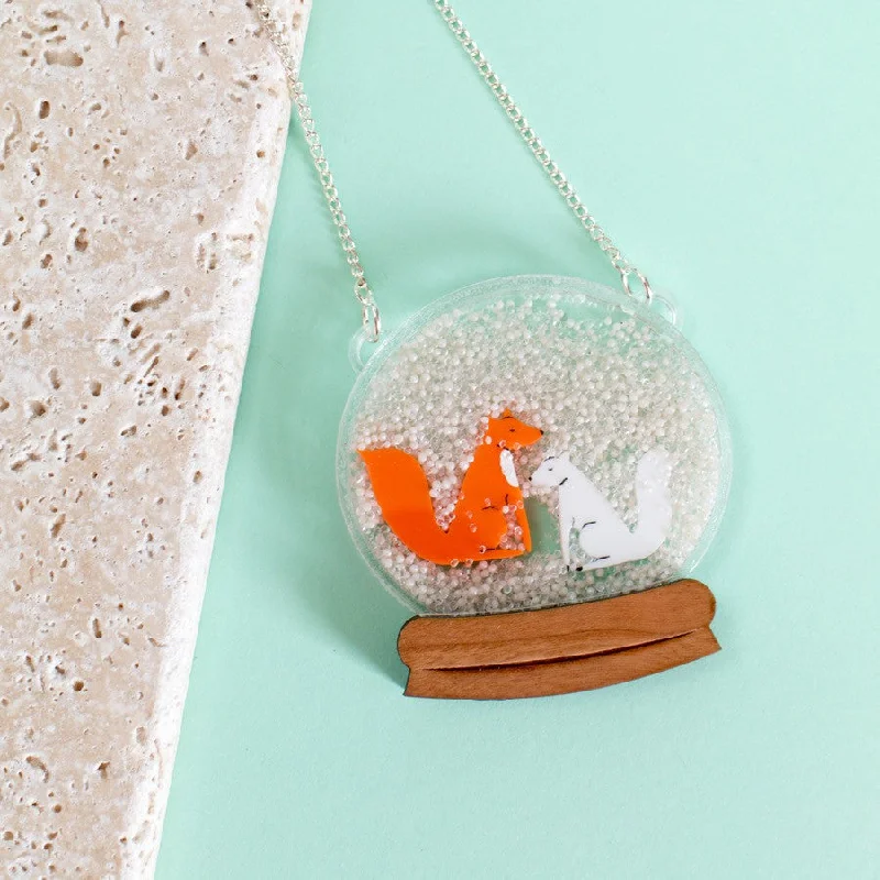 Ladies Necklaces for Volunteer Shine-Fox Tales Snowglobe Necklace