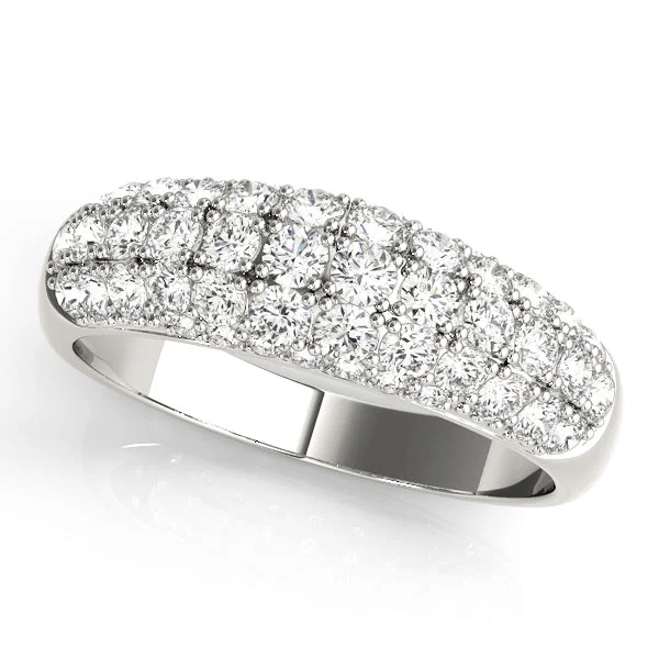 Ladies fable charm wedding rings -Pave Diamond Wedding Ring