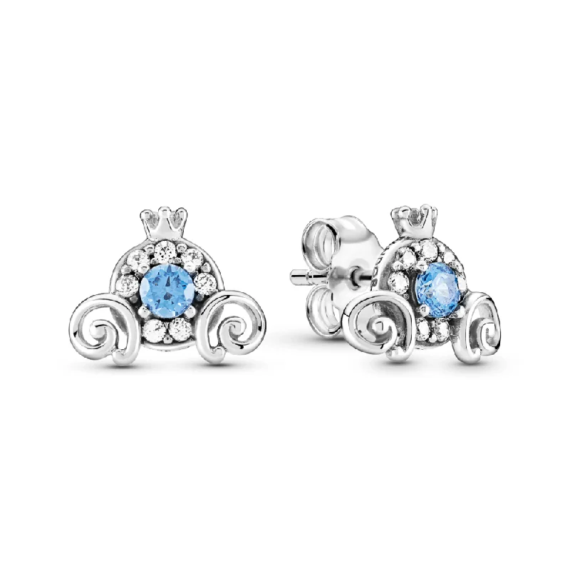 Ladies brave charm earrings -Disney Cinderella Pumpkin Coach Stud Earrings 299193C01