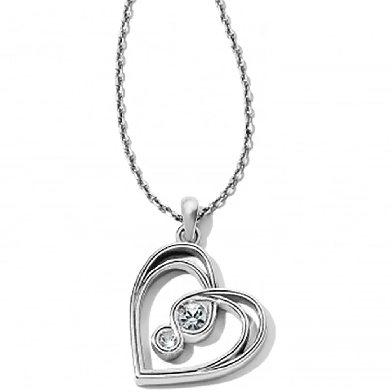 Ladies Necklaces Bright Spark-Brighton : Infinity Sparkle Petite Heart Necklace