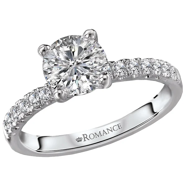 Ladies space gleam wedding rings -Diamond Semi-mount Engagement Ring