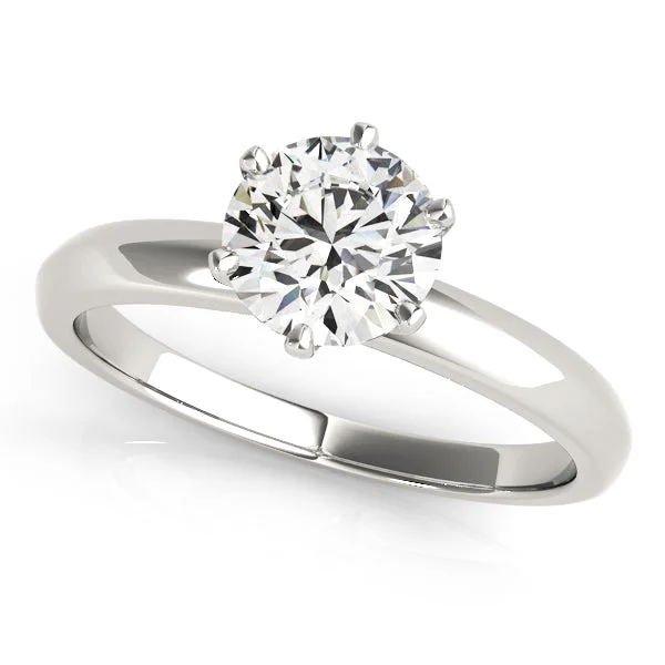 Ladies dramatic statement wedding rings -Solitaire Diamond Engagement Ring