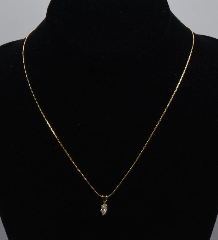 Ladies Necklaces Infinite Glow-Cubic Zirconia Pendant on Chain Necklace - 18"