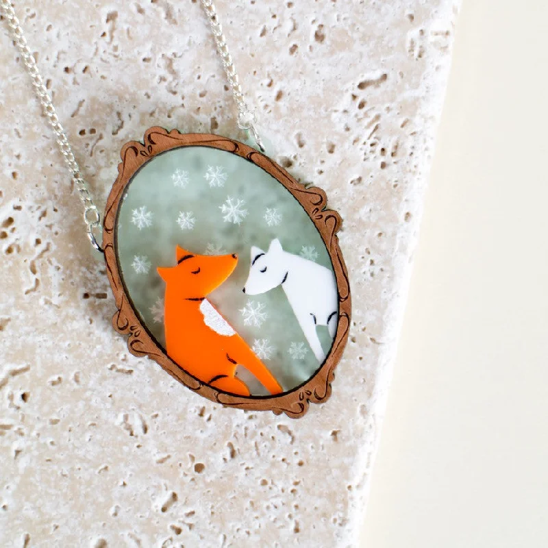 Ladies Necklaces with Arrow Glow-Fox Tales Family Portrait Necklace