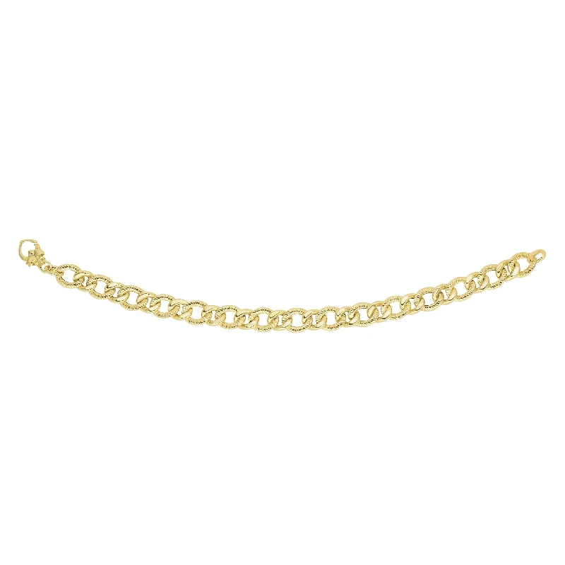 affordable bracelets for women budget -14K Gold Alternating Heritage Link Bracelet