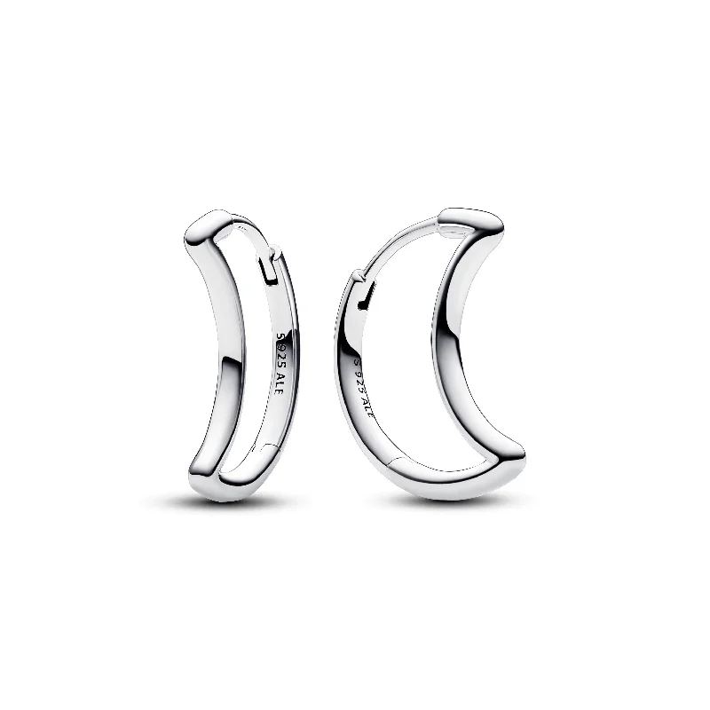 Ladies rare find earrings -Pandora Moon Hoop Earrings 292989C00