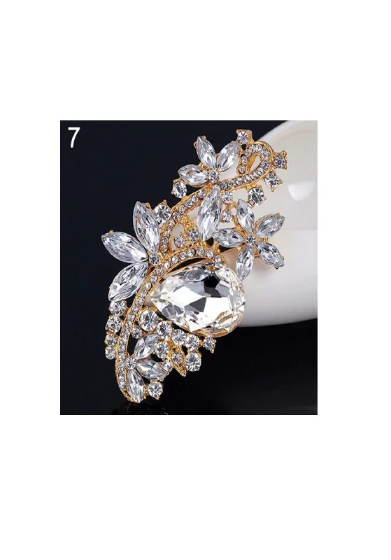 Ladies wide eternity wedding rings -HP-0027 Rhinestone l Booches l Lot SILVER l GOLD l Bridal brooch bouquet l Sash l Wedding Invitations l Napkin Rings Bulk Broaches