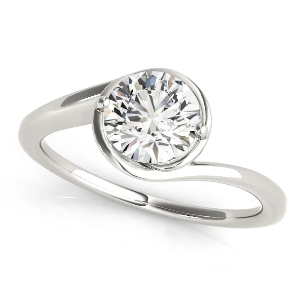 Ladies circular gleam wedding rings -Solitaire Diamond Engagement Ring