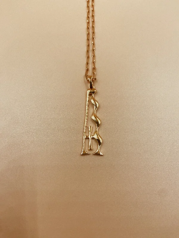 Ladies Necklaces with Vibrant Gems-Letter A Necklace | 18kt Solid Gold