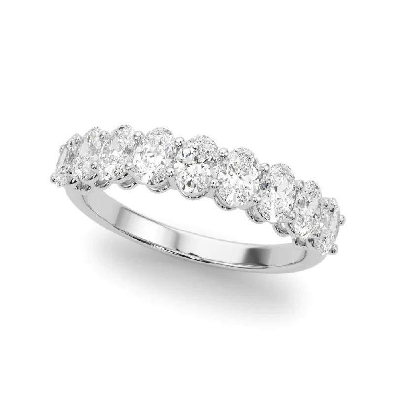 Ladies etched vow wedding rings -Fancy Shape Diamond Wedding Ring