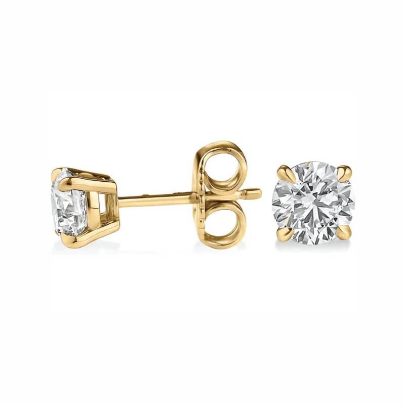 Ladies vivid bead earrings -14K Yellow Gold Lab Grown Diamond Martini Earrings R100Y14M019