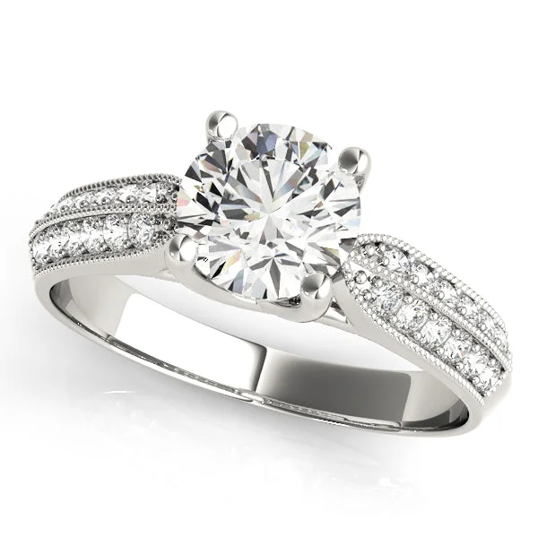 Ladies bridal sparkle wedding rings -Trellis Diamond Engagement Ring