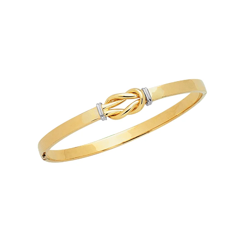 gold twist bracelets for women -14K Gold Knot Bangle