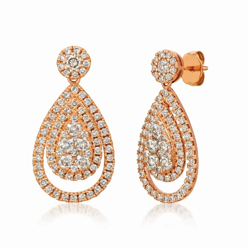 Ladies adjustable gleam earrings -Le Vian Creme Brulee® Diamond Earrings WJKG 12