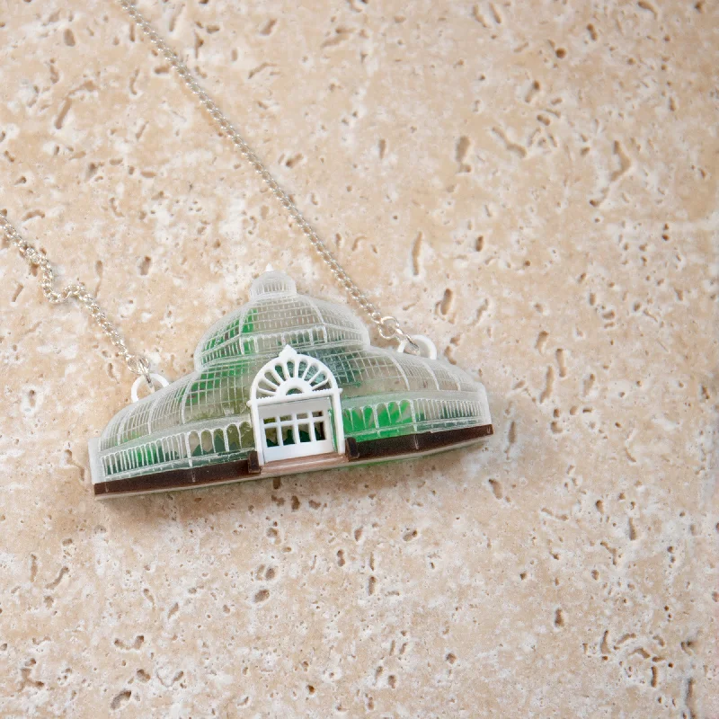 Ladies Necklaces with Green Grandidierite-Palm House Necklace