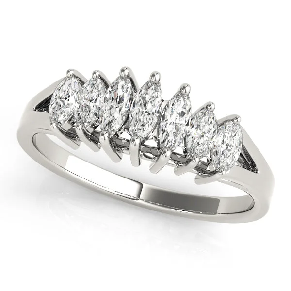 Ladies twisted knot wedding rings -Fancy Shape Diamond Wedding Ring