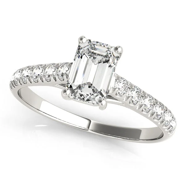 Ladies romantic heart wedding rings -Trellis Diamond Engagement Ring